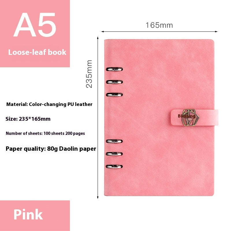 A5 Loose Leaf Notebook Removable Notepad for Office Meetings