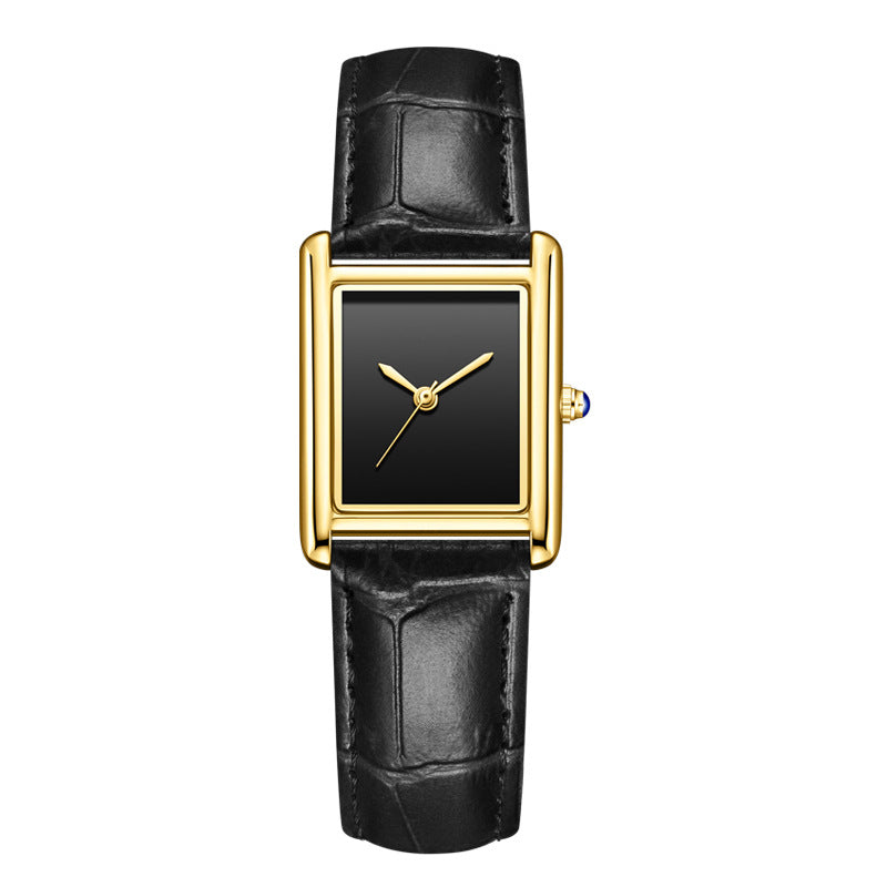 Buy Couple Leather Watch Strap Simple Square Waterproof