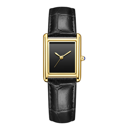 Buy Couple Leather Watch Strap Simple Square Waterproof