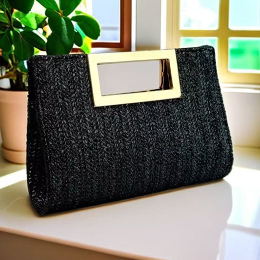 Womens Fashion New Woven Chain Clutch Bag for Parties & Events