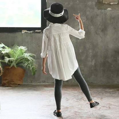 Girls' Big Kids Fashionable Tops Korean Style Swallowtails