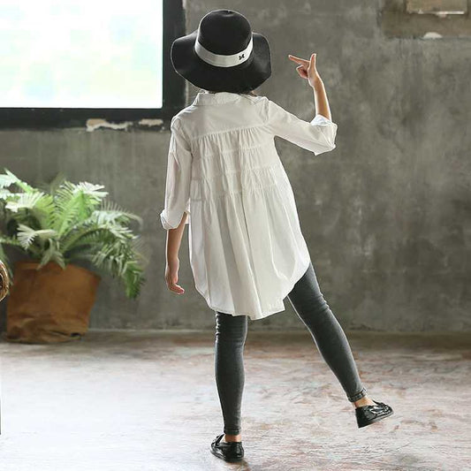 Girls' Big Kids Fashionable Tops Korean Style Swallowtails