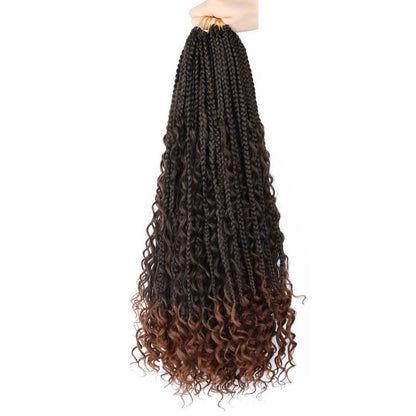 Chemical Fiber Hair Three-Strand African Braid Crochet Style