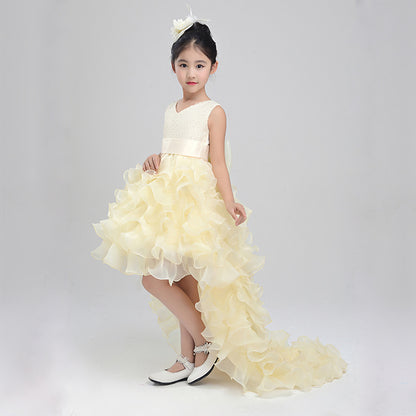 Girls Dress Wedding Flower Girl Skirt Child Princess Costume