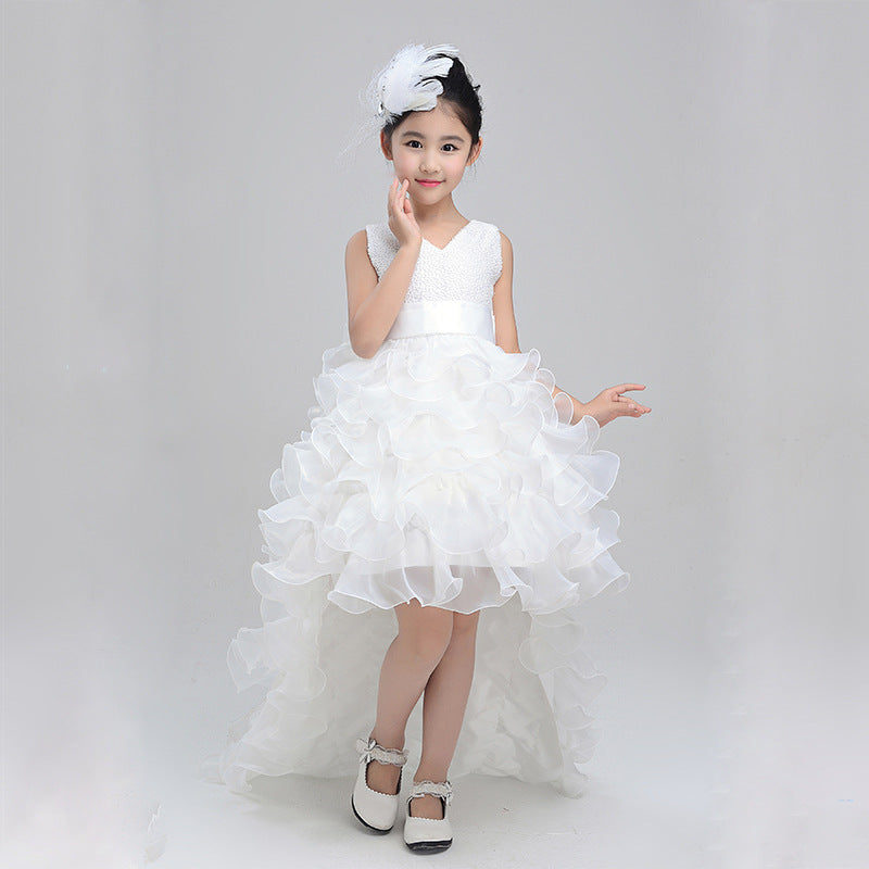 Girls Dress Wedding Flower Girl Skirt Child Princess Costume