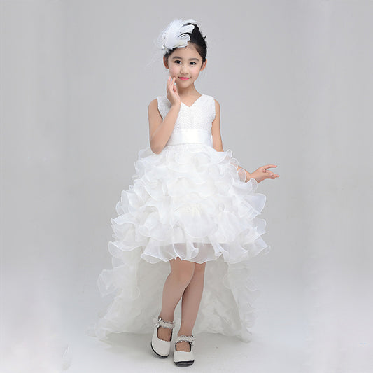 Girls Dress Wedding Flower Girl Skirt Child Princess Costume
