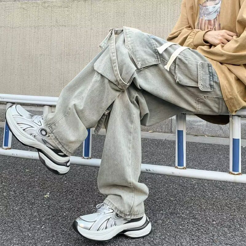 Buy Heavy-Duty Multi-Pocket Washed Casual Pants Online