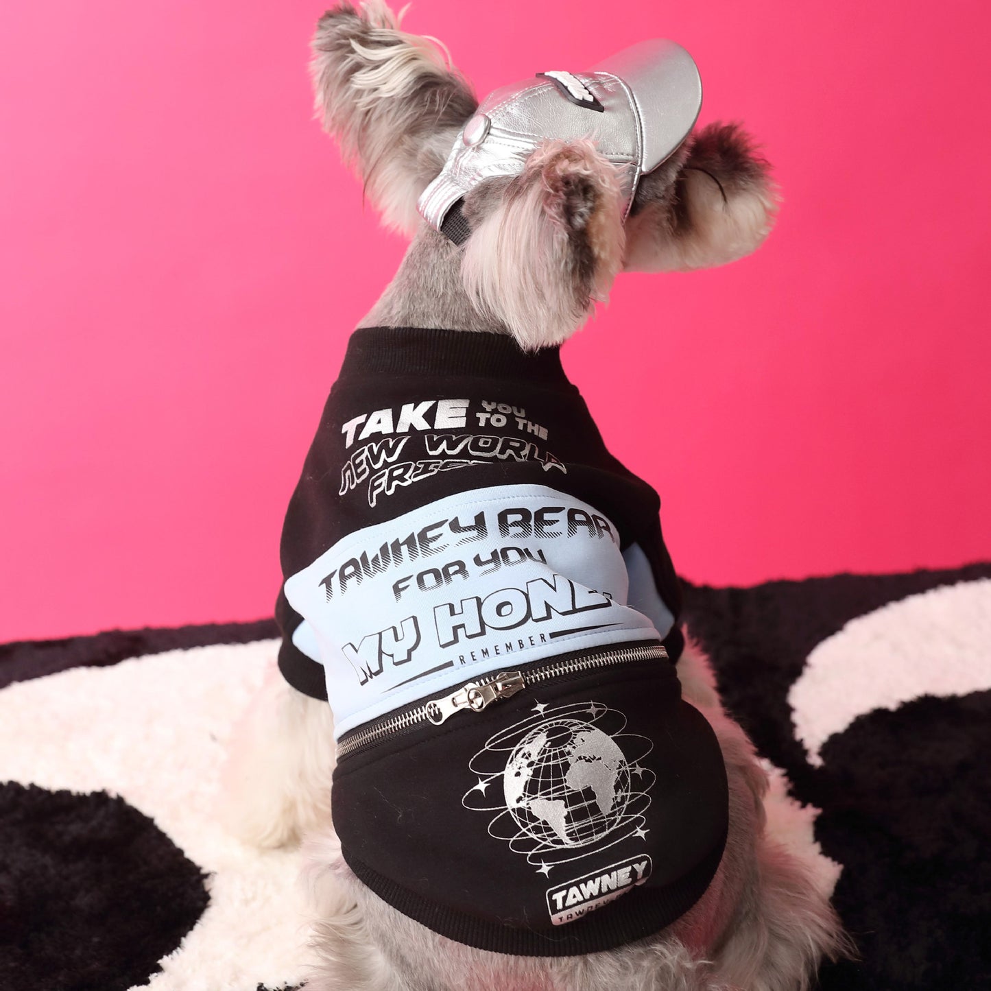 Buy Dog Clothes Stitching Zipper Pullover Sweater Warm Outfit