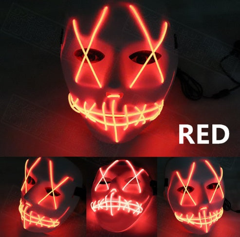Halloween LED Glowing Full Face Mask for Party and Costume