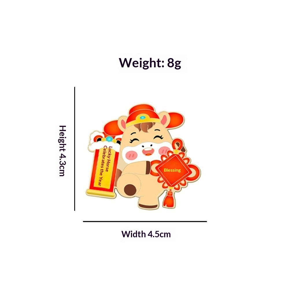Cute Animal Zodiac Year Gift Brooch Trendy Jewelry Accessory