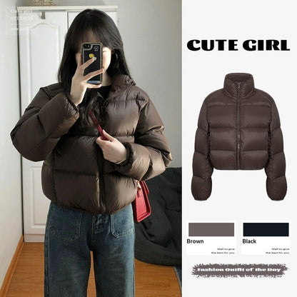Women's Short Puffer Down Jacket Coats for Warmth & Style