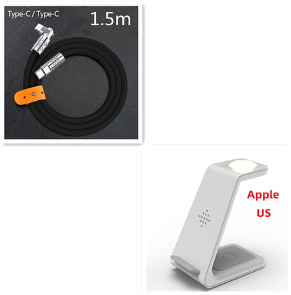 3 in 1 Fast Charging Station Wireless Charger Phone Stand