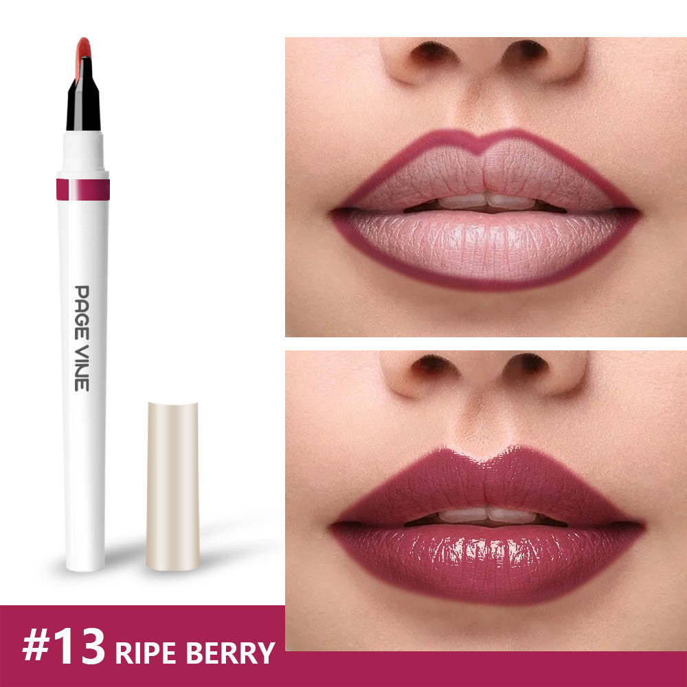 Lip Liner and Gloss Dual Set for Smooth, Long-Lasting Color