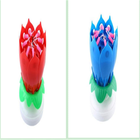 Buy First Musical Lotus Candle Colorful Birthday Cake Decor