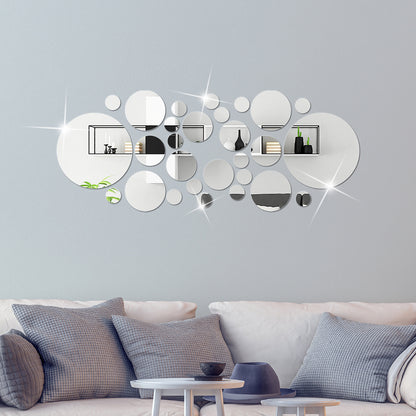 3D Acrylic Mirror Wall Sticker Big and Small Circles Decor globalswanky 02