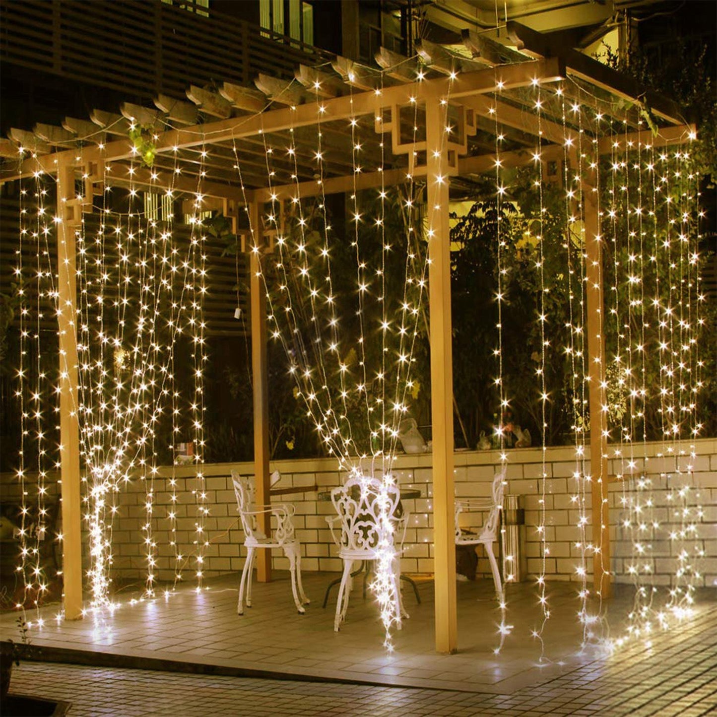 3M 300 LED String Curtain Light Remote With Waterproof Decor globalswanky 01