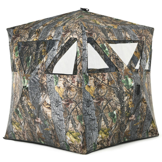 3 Person Portable Pop-Up Ground Hunting Blind With Tie-downs Global swanky 2