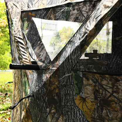 3 Person Portable Pop-Up Ground Hunting Blind With Tie-downs Global swanky 3