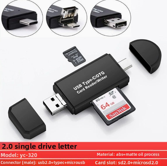 3-in-1 card reader