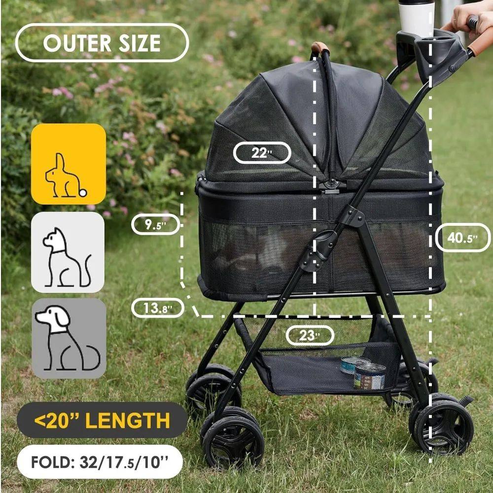 3-in-1 Folding Pet Stroller
