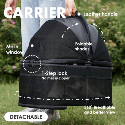 3-in-1 Folding Pet Stroller