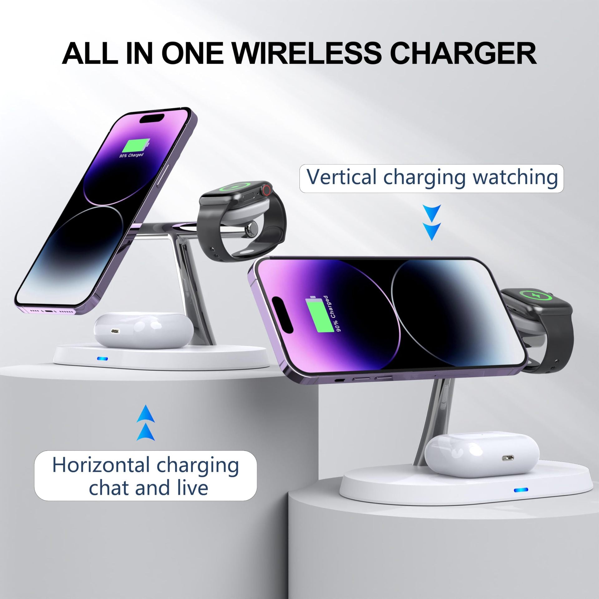 3-in-1 Magnetic Wireless Charger