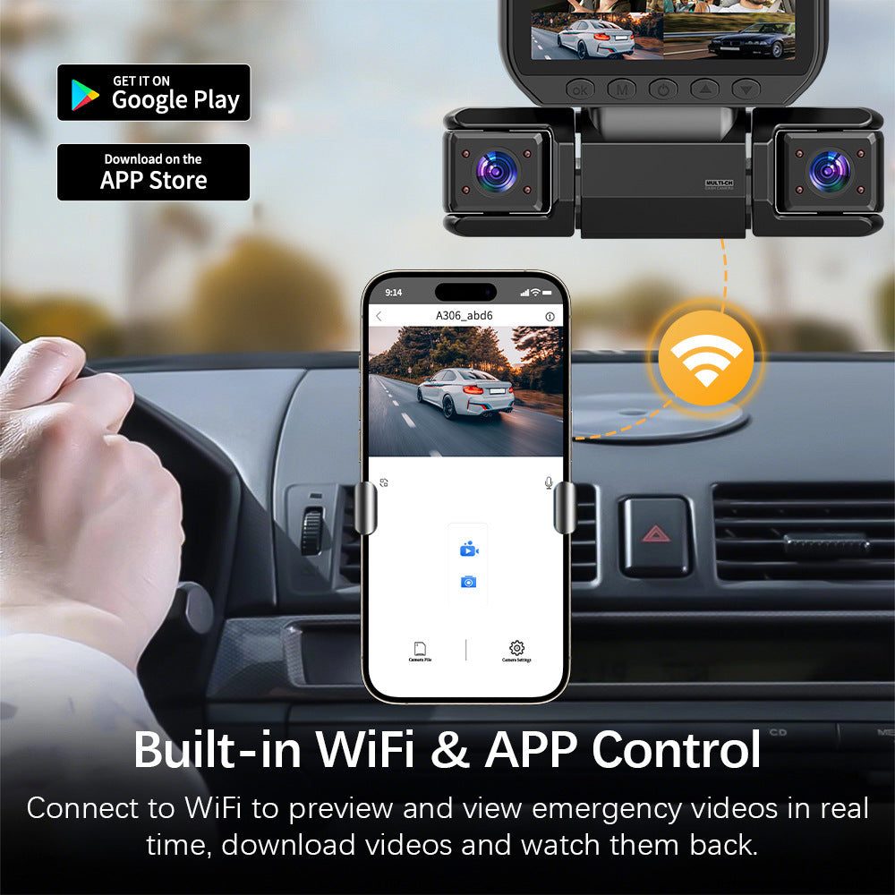 3 Inch Four Channel Dash Cam