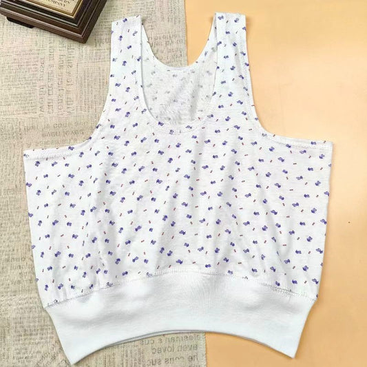 3-piece middle-aged and elderly vest pure cotton underwear for the elderly plus size loose undershirt mother vest underwear thin