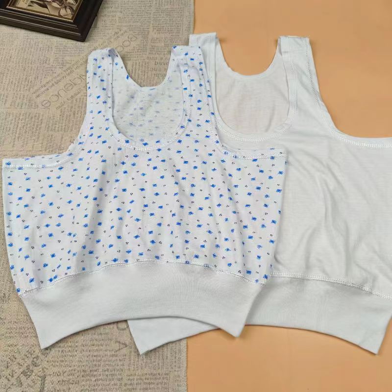 3-piece middle-aged and elderly vest pure cotton underwear for the elderly plus size loose undershirt mother vest underwear thin
