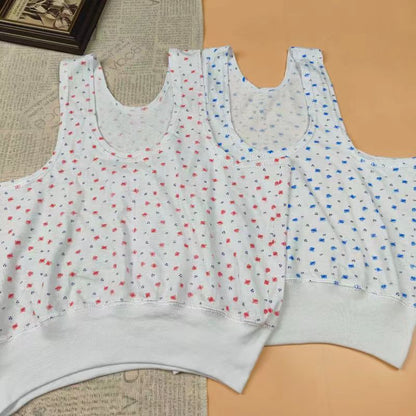 3-piece middle-aged and elderly vest pure cotton underwear for the elderly plus size loose undershirt mother vest underwear thin