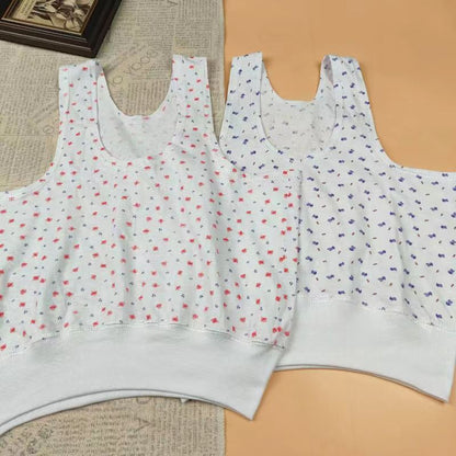 3-piece middle-aged and elderly vest pure cotton underwear for the elderly plus size loose undershirt mother vest underwear thin