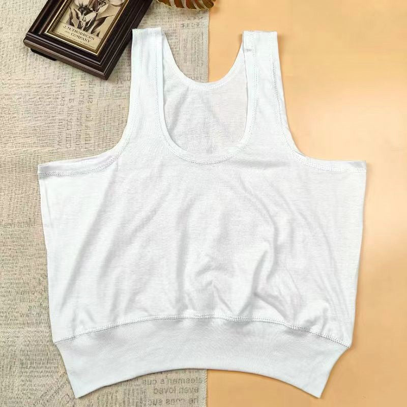 3-piece middle-aged and elderly vest pure cotton underwear for the elderly plus size loose undershirt mother vest underwear thin