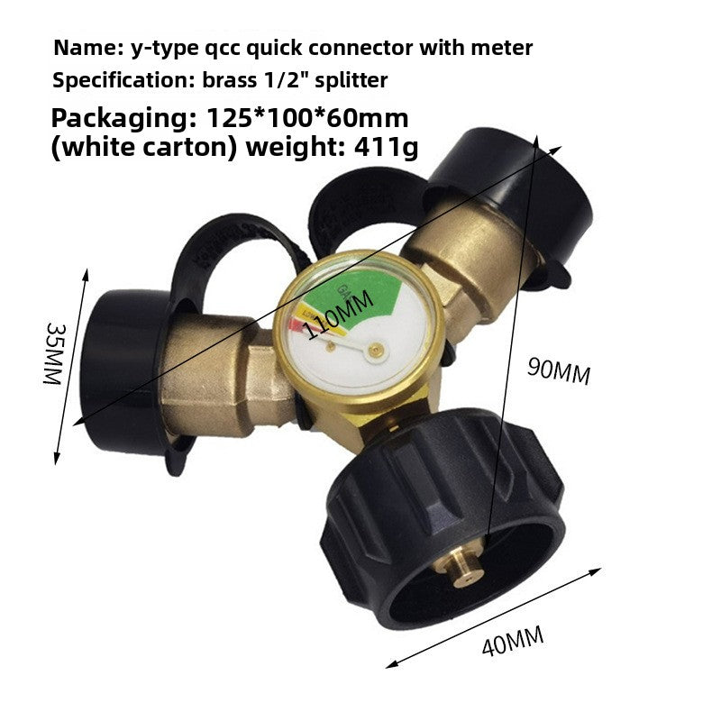 3-Way Propane Tank Dispenser with Gauge