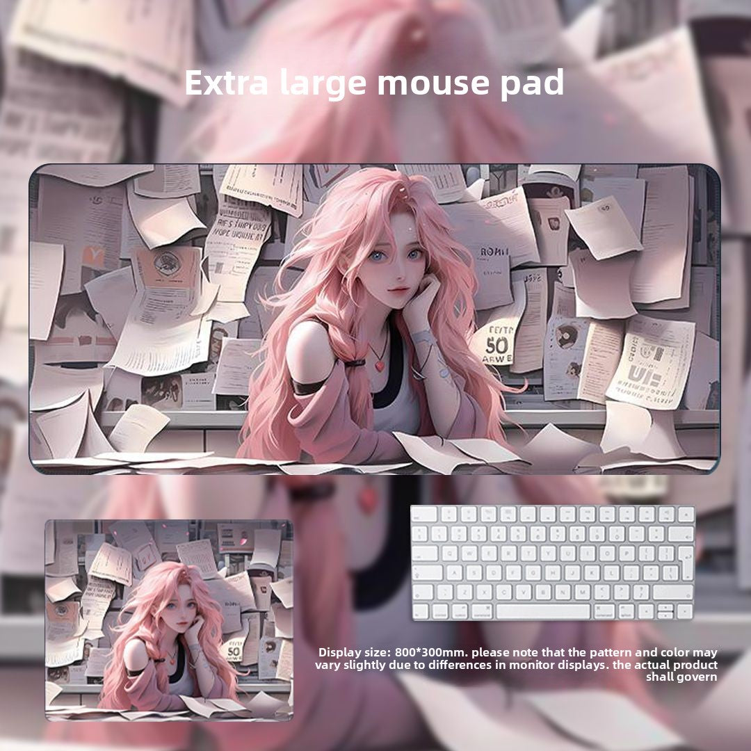 Anime Design Large Mouse Pad for Gaming and Office Desk Setup