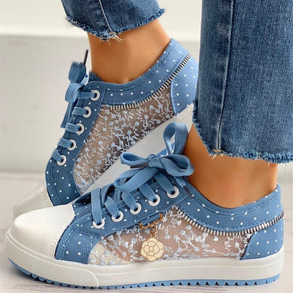 Mesh Casual Flat Canvas Shoes