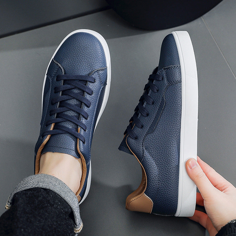 Buy Spring New Mens White Sneakers With A Low-cut Design | Comfort