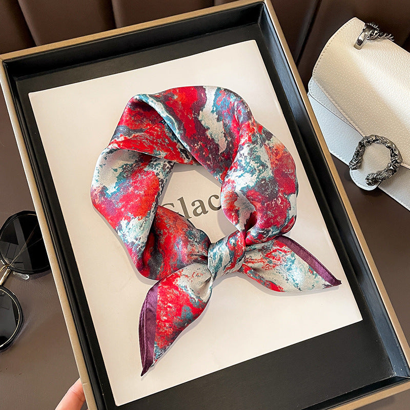 Buy Beige Silk Square Scarf for Women Versatile & Easy to Style