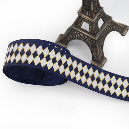 25mm Bronzing Geometric Rib Ribbon – Stylish Craft Ribbon