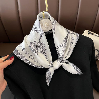 Buy Beige Silk Square Scarf for Women Versatile & Easy to Style