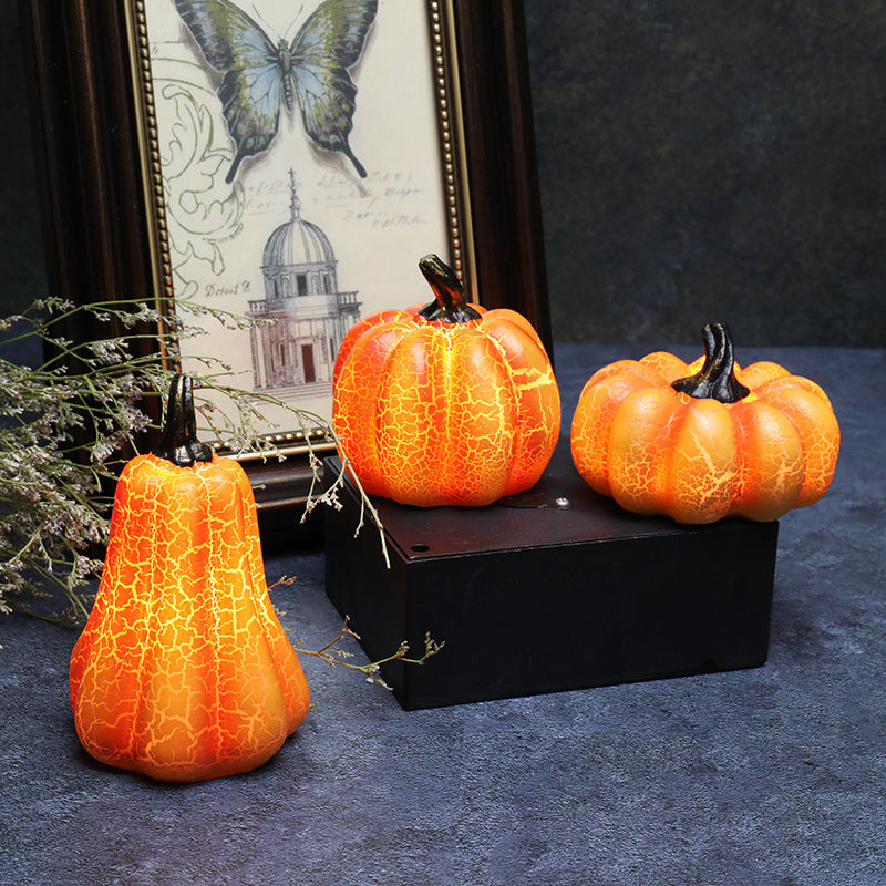 Buy Halloween LED Pumpkin Lantern Resin Candle Light Decor