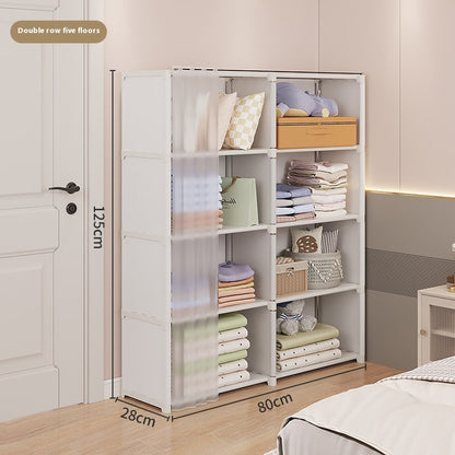 Dust-Proof Wardrobe Small Household Storage Cabinet for Home