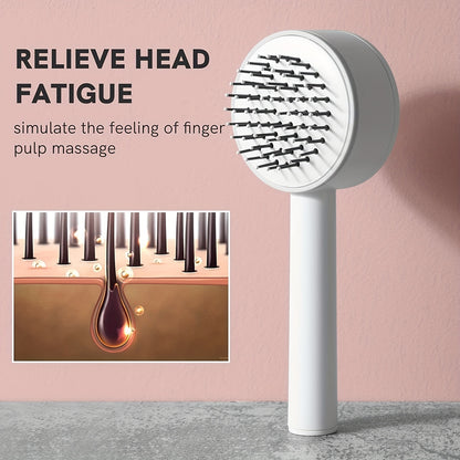 Self-Cleaning Hair Brush Anti-Static Airbag Massage Comb