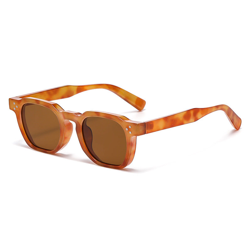 Fashion Round Frame Studded Sunglasses for Eye Protection