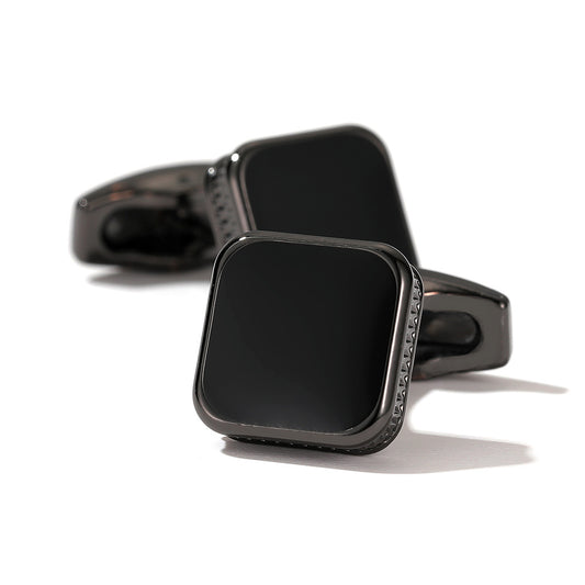 Men’s Fashion Square Drop Oil Cufflinks Available in 4 Colors
