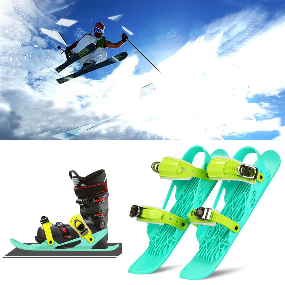 Buy Mini Ski Skates Portable Short Skiboard Adjustable Shoes