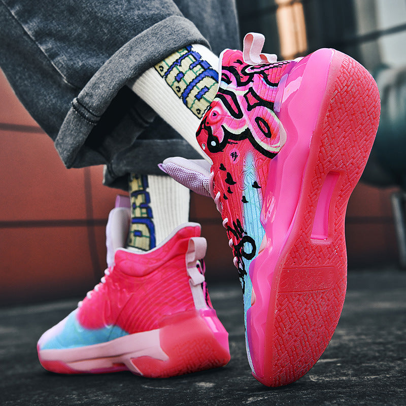 Luminous High-Top Basketball Shoes Stylish & Glow-in-the-Dark