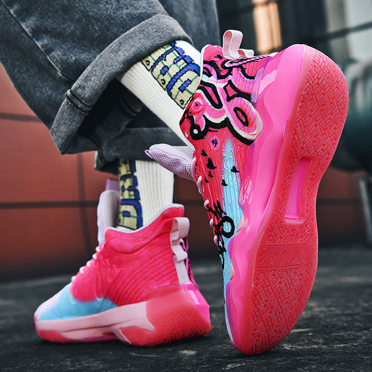 Luminous High-Top Basketball Shoes Stylish & Glow-in-the-Dark