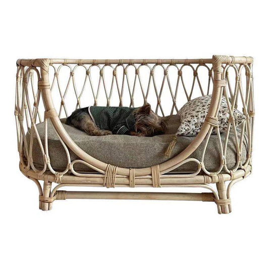 Buy Handmade Rattan Pet Bed – Cozy Sofa for Small & Medium Dogs