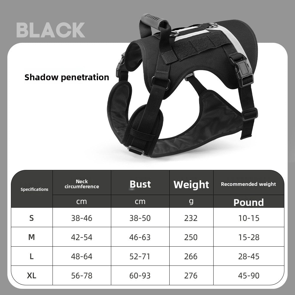 Tactical Reflective Dog Harness for Dogs Daily Walking Fit