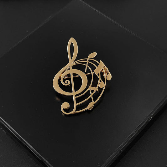 Buy Stainless Steel Note Brooch – Stylish Pin for Suit Shirts